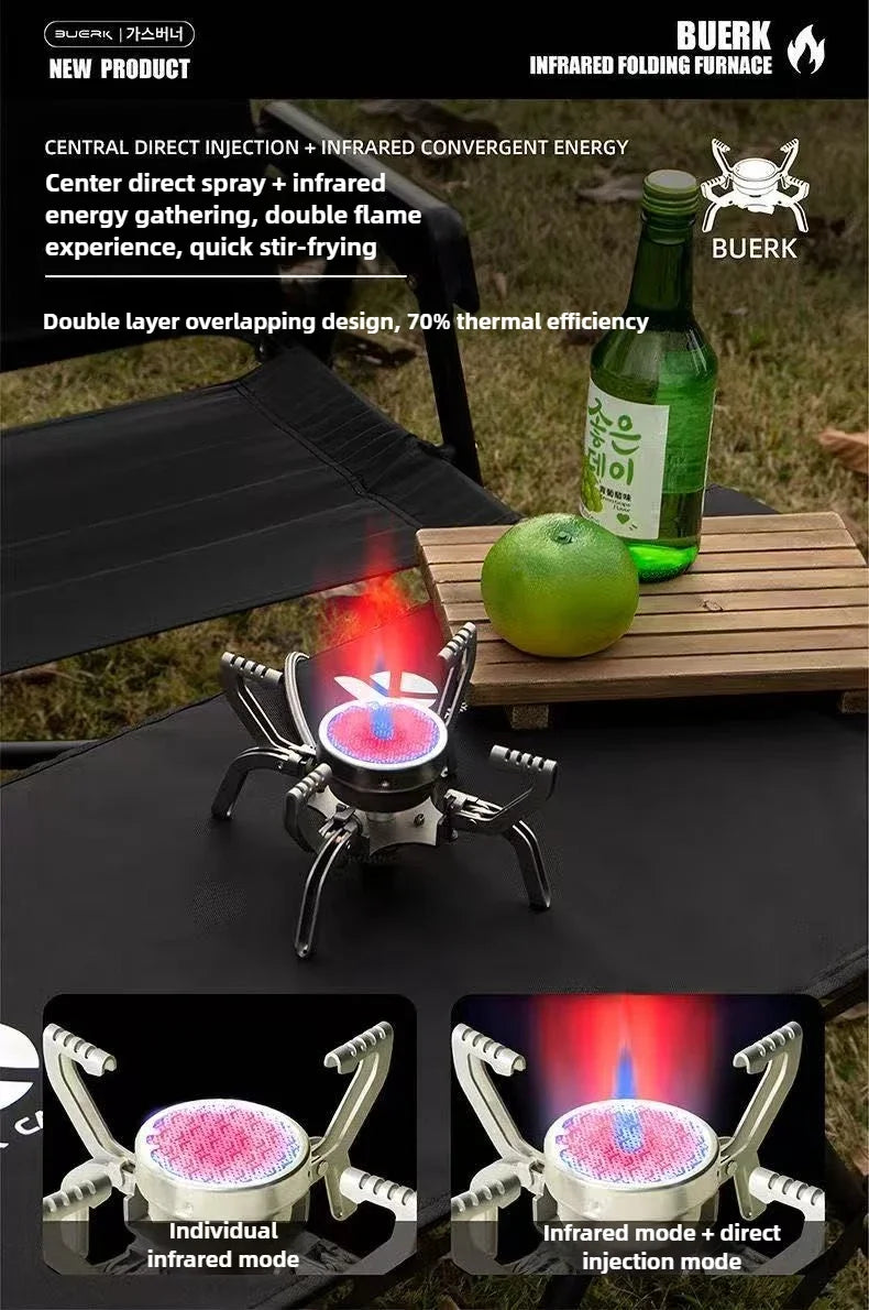 Outdoor Infrared burner Outdoor mini Stove Camping Cooking Ultralight Folding Mini Burner Camp Cooking Supplies