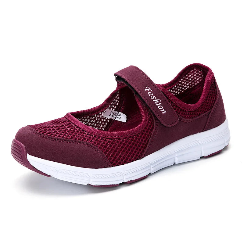 Sneakers For Women Breathable 2025 New Fashion Flat Soft Woman Vulcanize Shoes Mesh Fabric Women Shoes Female Footwear