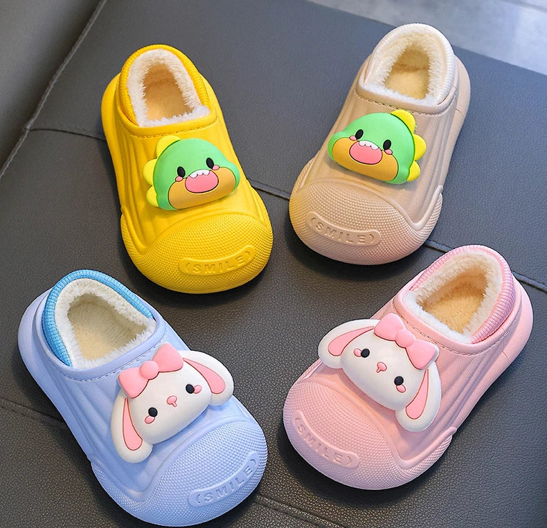 Children’s Baby Cotton Shoes Winter Warm Cartoon Sheep Non-Slip Shoes Kids Soft Sole Girls' Indoor Slippers