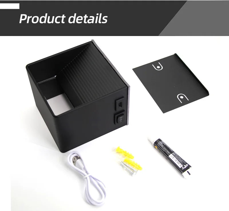 LED-wandlamp, USB-oplaadbaar, aluminium, nachtlampje voor binnen, met bewegingssensor voor slaapkamer, gang, trap, kamerverlichting