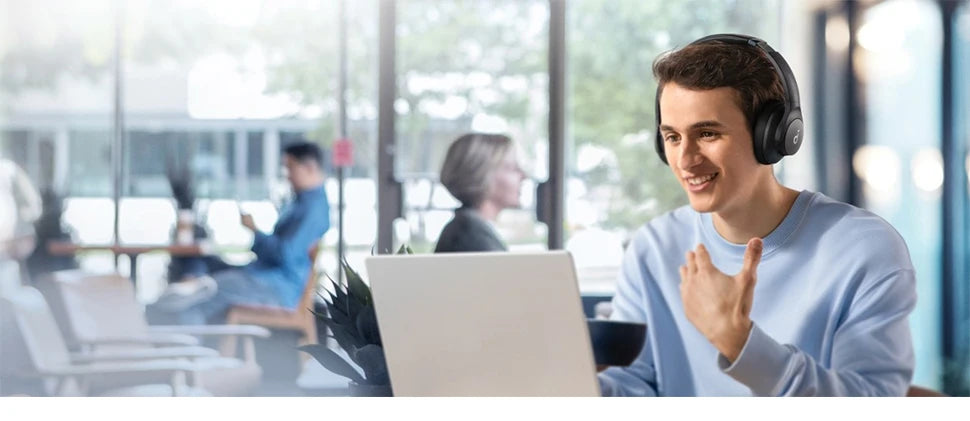 Soundcore by Anker Q20i Hybrid Active Noise Cancelling Headphones Wireless Over-Ear Bluetooth 40H Long ANC Playtime