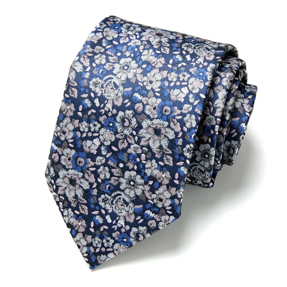 Men's Business Neckties Men's Stripe Plaid Floral Blue Wedding Ties Jacquard Woven Men Neck Jacquard Ties Vintage Accessories