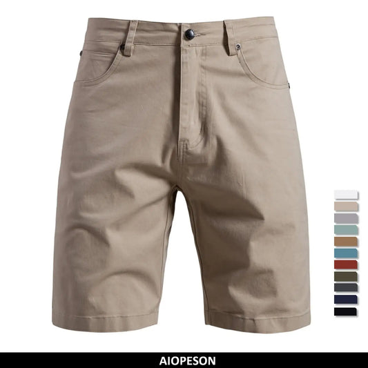 Men's 100% Cotton Summer Shorts Casual 11-Tone Multi-Pocket Lightweight Street Shorts