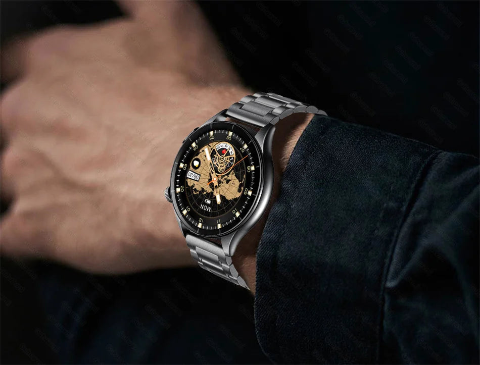 2025 Nieuw Smart Watch NFC ECG+PPG Bloedzuurstof Urinezuur Bloeddruk Saffier Smartwatch Heren - Compatibel met Samsung Galaxy, Xiaomi en Huawei IOS