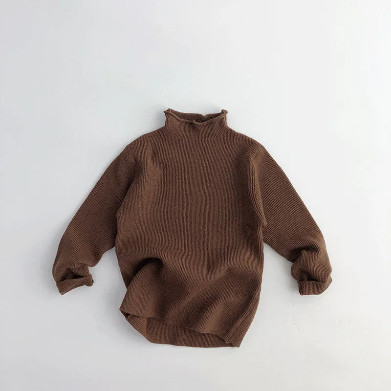 Kids Sweaters Half Turtleneck Girls Base Sweaters 5 Colours Girls Boys Knit Pullover 1-6Y Unisex