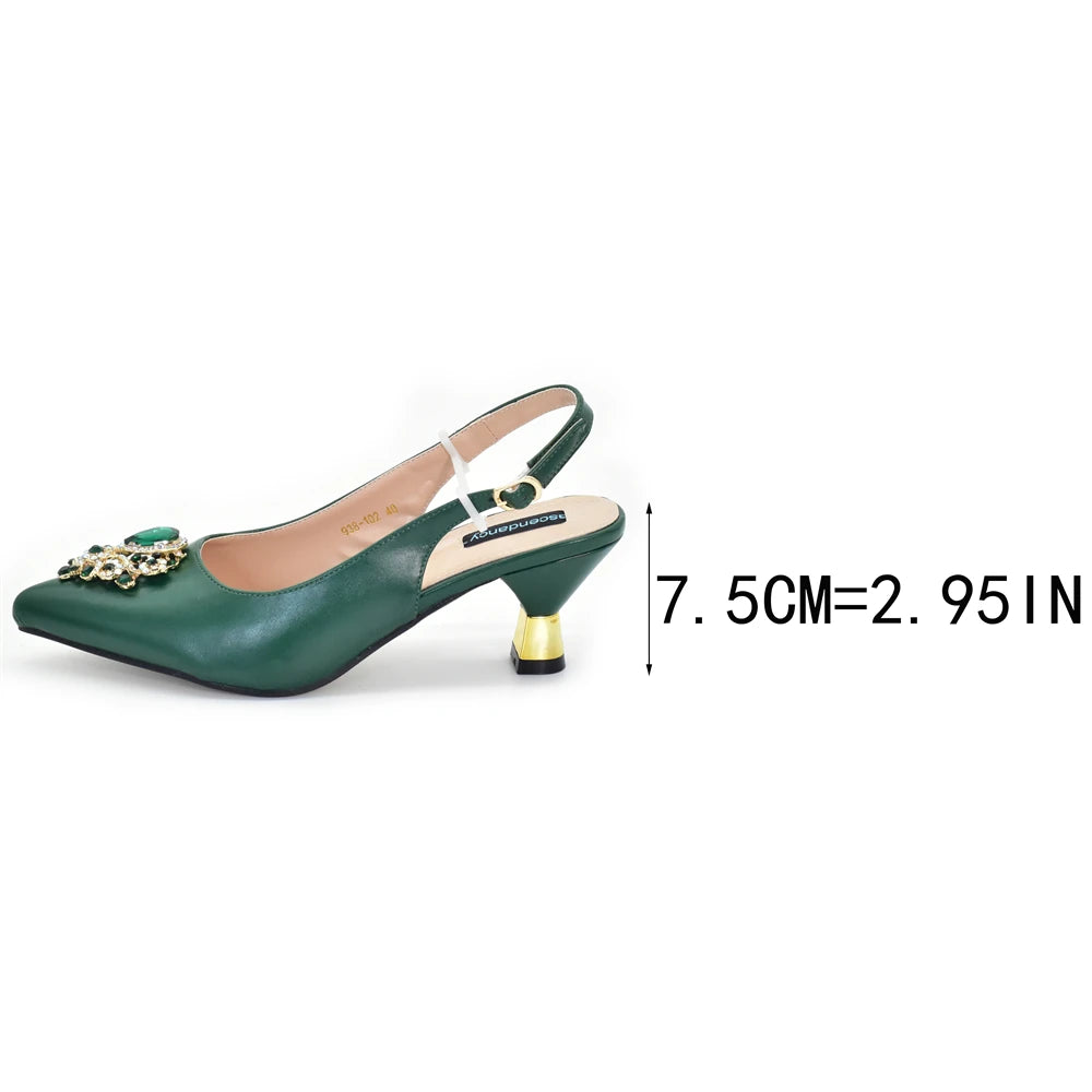 Fashion Women Shoes and Bags To Match Set Nigeria Party Italian Shoe and Bag Set for Party in Women Elegant Heeled Pumps