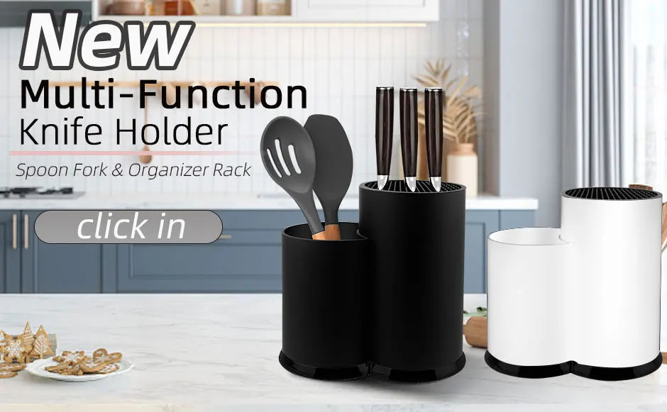 Knife holder Multi-Function Utensil stand Knife Block PP Flatware Drainer Storage Box Spoon Fork Kitchen Organizer Rack