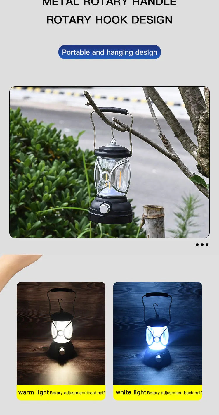2022 Trending Forest Lantern oplaadbare hand-LED-lamp voor buitenkampeerverlichting