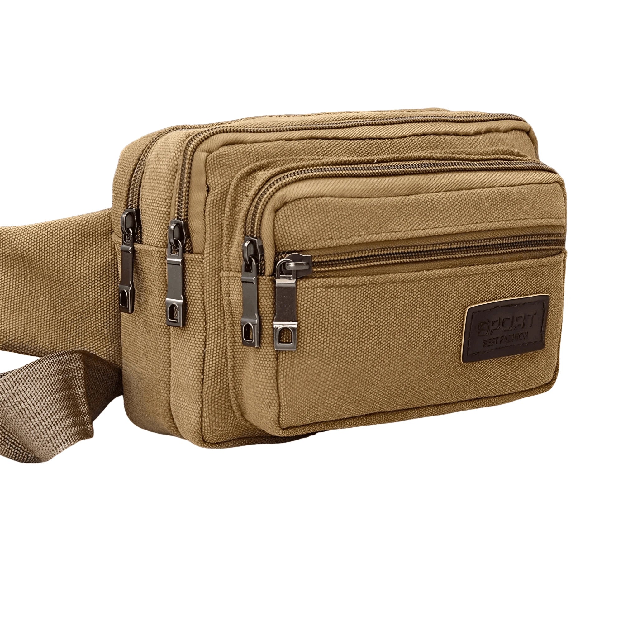 Men’s Canvas Waist Bag – Multifunction Fanny Pack Belt Bag for Travel, Outdoor Sports & Everyday Use