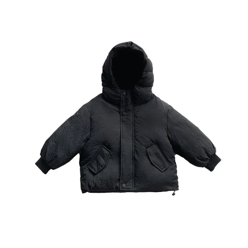 Children's Down Jacket Winter New Kid's Clothing Korean Version Boys Loose Solid Colour Thick Coat Girls Warm Outwear 2-7Y Unisex