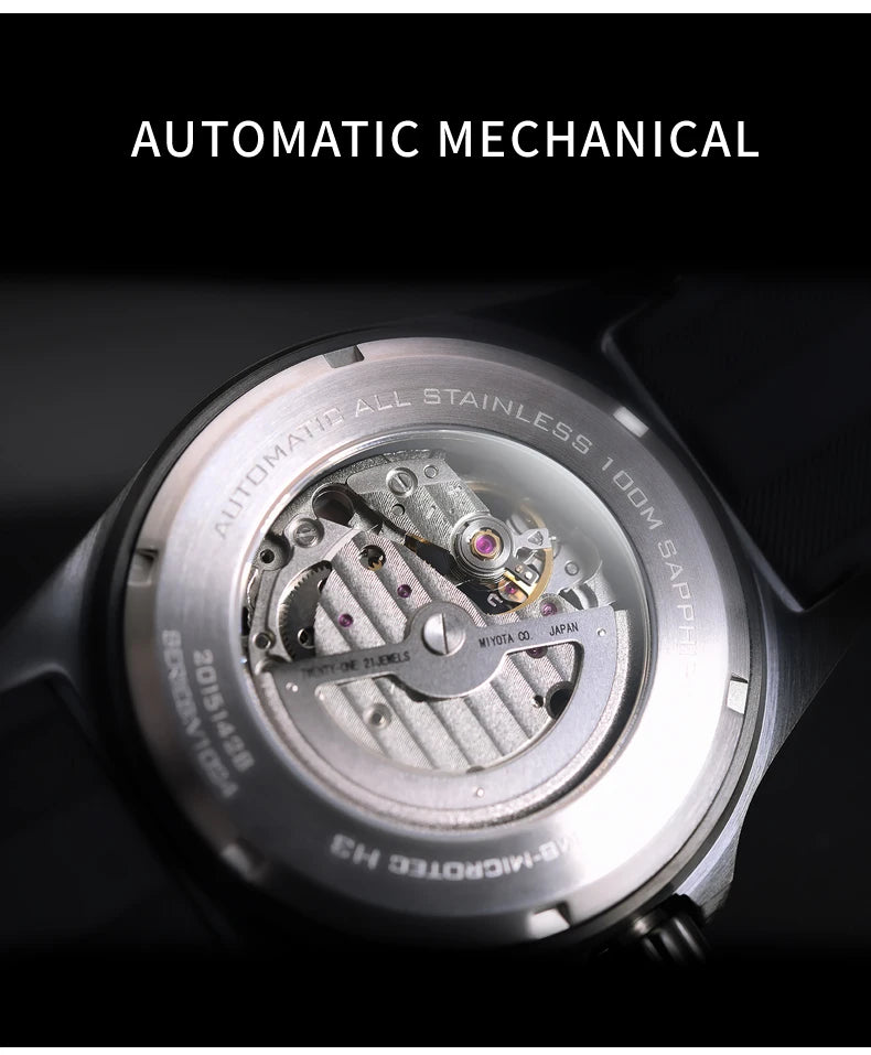 Yelang V1030 Men Brand Watches Japan MIYOTA 8219 Automatic Mechanical Luxury Wristwatch Swiss Luminous Waterproof T100 Watch