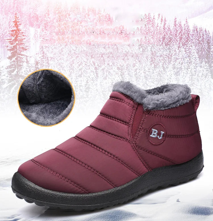 Snow Women Boots Soft Shoes Chunky Plus Size Boots Ladies Fur Ankle Boots New Couple Shoes Platform Women's Winter Botas Mujer