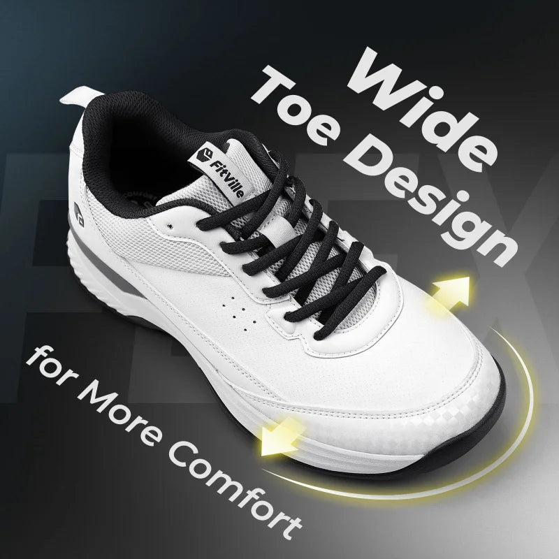 Men's Wide Golf Shoes Professional Outdoor Water Resistant Golf Shoes for Course with Spikes