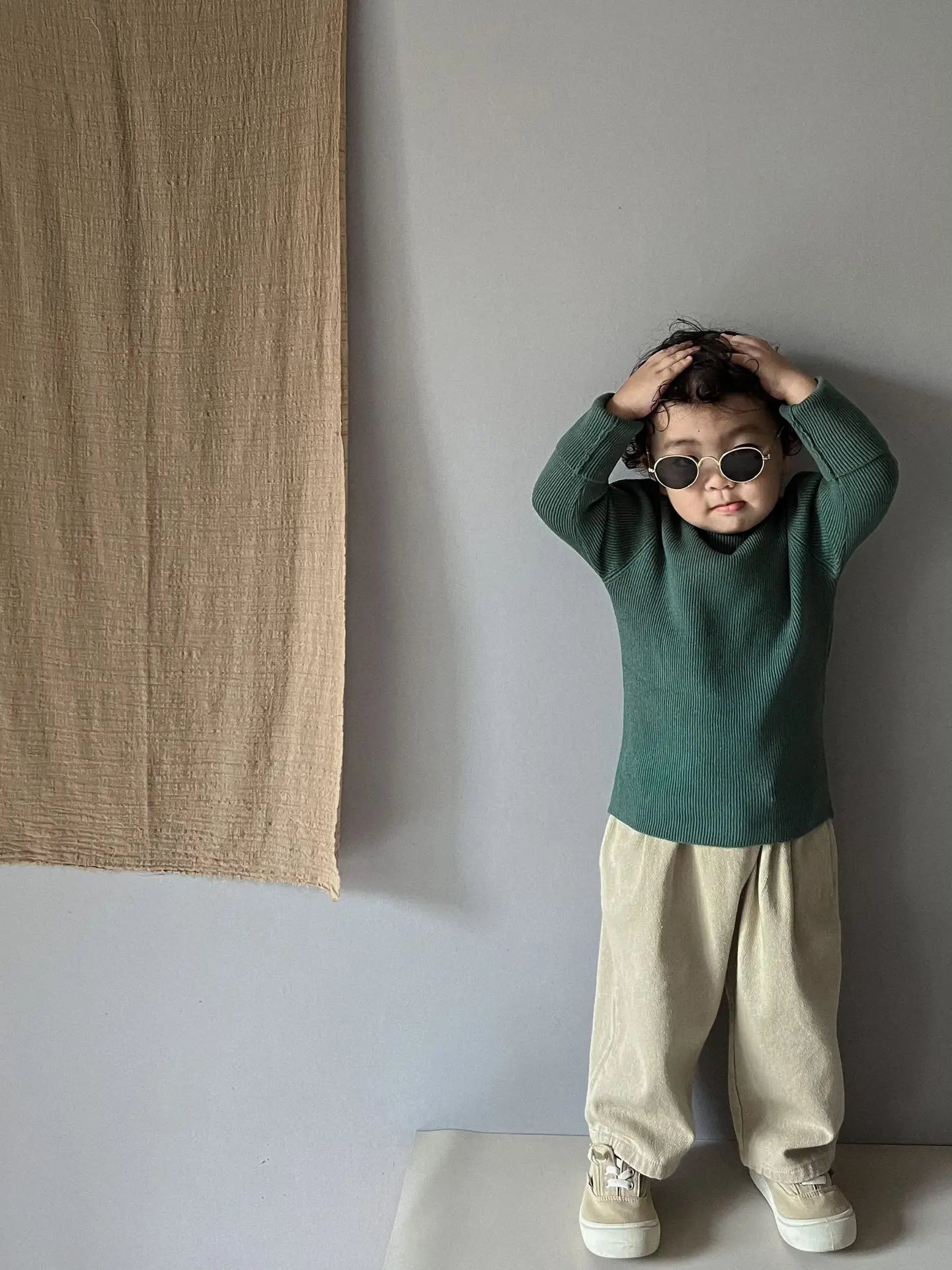 Kids Sweaters Half Turtleneck Girls Base Sweaters 5 Colours Girls Boys Knit Pullover 1-6Y Unisex