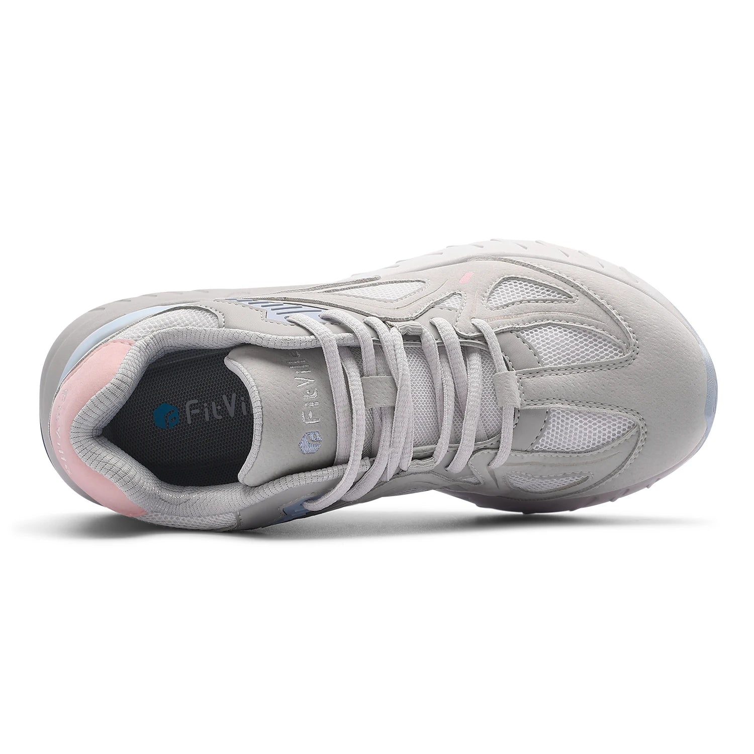 Women's Wide Width Walking Sneakers For Flat Foot, Plantar Fasciitis And Heel Pain Relieve - Lightweight Anti-Slip Shoes