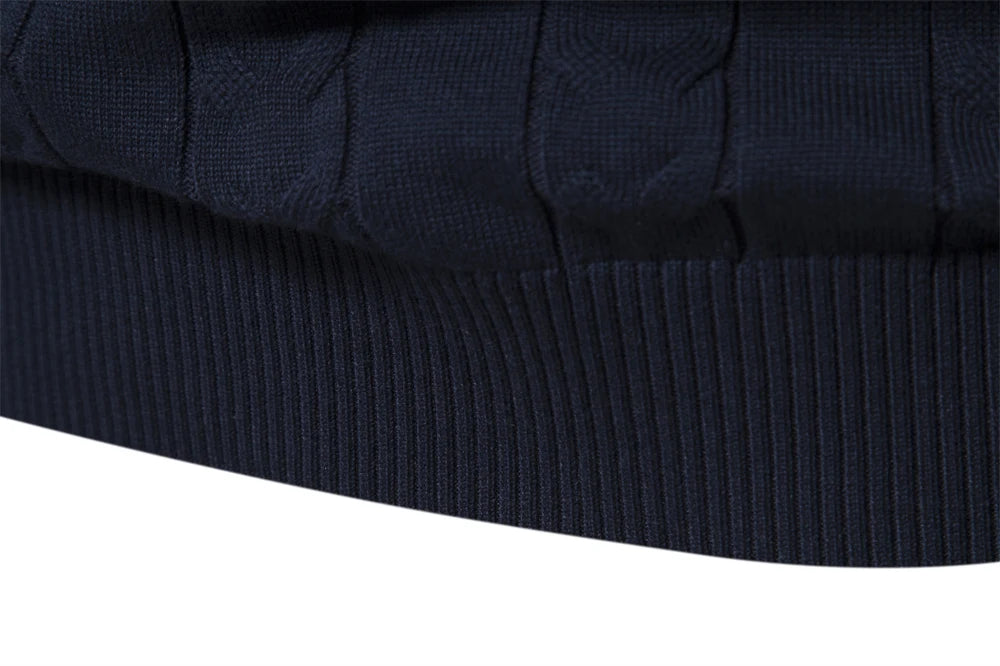Men's Autumn High Quality Zipper Pullers Warm Winter Cotton Sweaters for Men Ethnic Patterns Casual Male Sweater