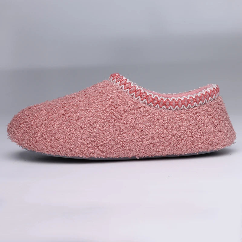 Women's Soft Winter Warm Casual Slippers For Outdoor and Indoor Use With Wear-Resistant Rubber Flat Sole Ladies' Shoes