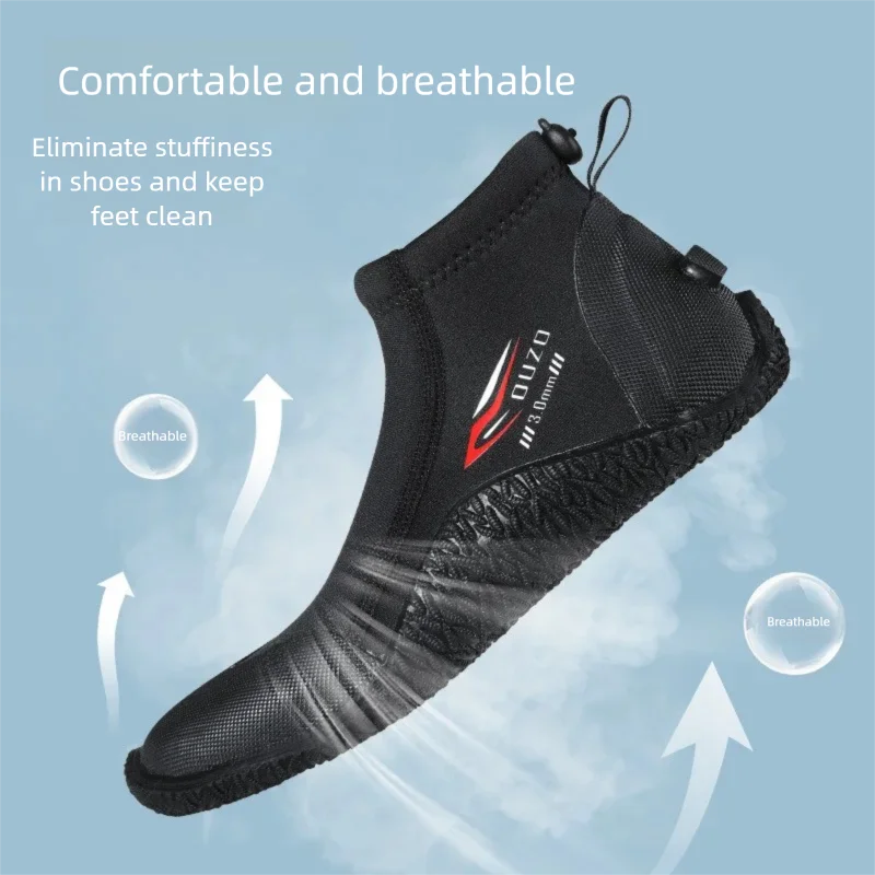 3mm Neoprene Diving Shoes – Anti-Slip Water Boots for Snorkeling, Surfing, Fishing & Beach Sports