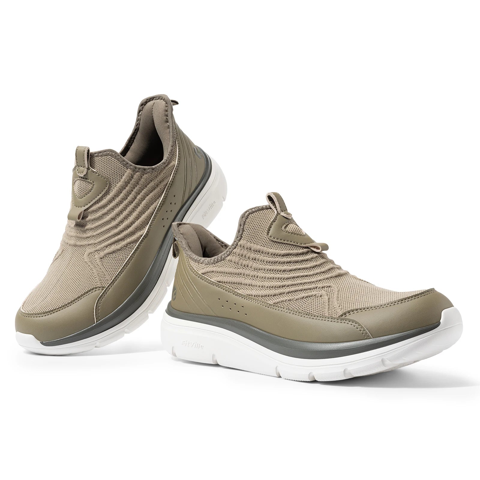 Wide Men's Slip-On Walking Shoes Lightweight Breathable Outdoor Casual Sports Running Shoes Sneakers For Swollen Feet