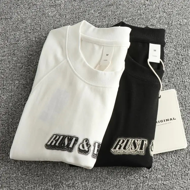 Summer New American Retro Sleeveless O-neck 3D Letter Printed T-shirt Men's Fashion 100% Cotton Basketball Sports Casual Vest