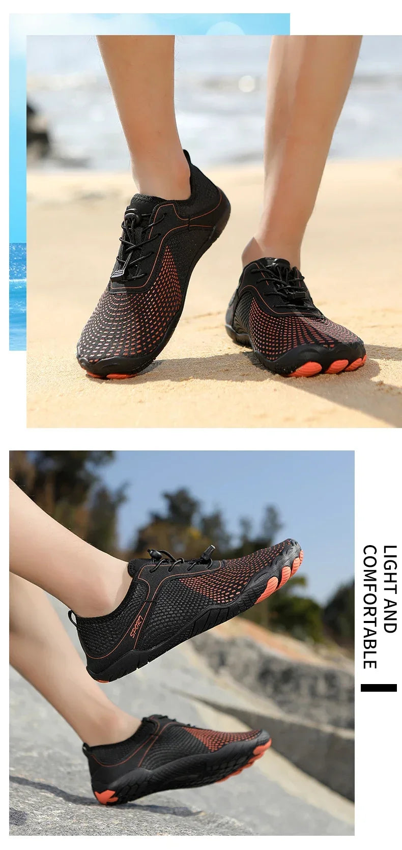 Unisex Barefoot Water Shoes – Quick-Dry Aqua Sneakers for Gym, Running, Beach & Outdoor Sports for Men & Women