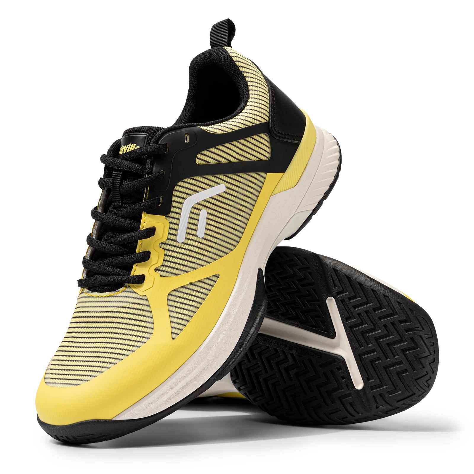 Men's Wide Pickleball And Full Court Tennis Sneakers with Arch Support - Lightweight Non-Slip Sports Shoe