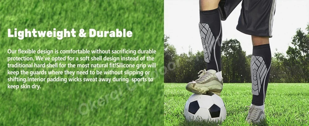1Pair Unisex Calf Compression Sleeves with EVA Pad, Leg Support For Shin Splints - Shin Guards For Football And Track Sports