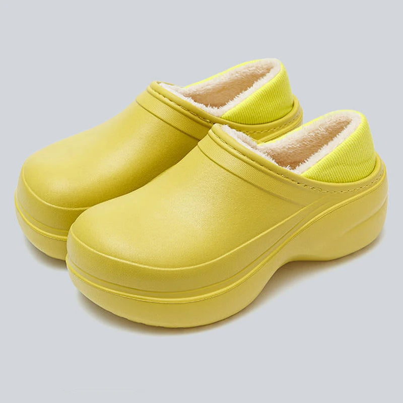 Women's Winter Warm Fashion Furry Slippers Cotton Slides For Outdoor Indoor Couples Use With Non-Slip Thick Sole Plush Fluffy Ladies' Slippers