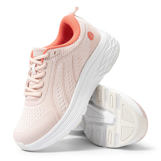 Damesschoenen met brede breedte, lichtgewicht sneakers voor dames met brede breedte voor platvoeten, verlichting van hielpijn en plantaire fasciitis