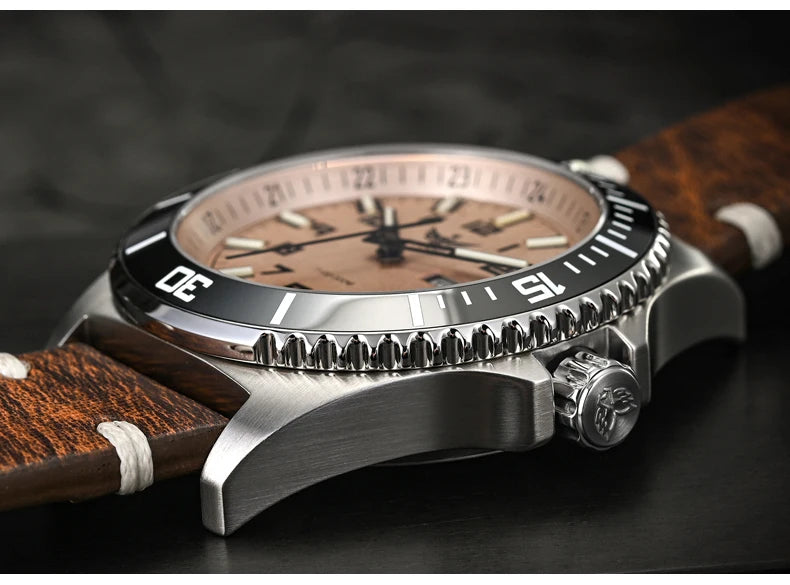 Yelang V1031 Men's Luxury Watch 44mm Diver Automatic Mechanical Movement Sapphire Luminous 300M Waterproof 30BR Japan 8205 Self-Wind