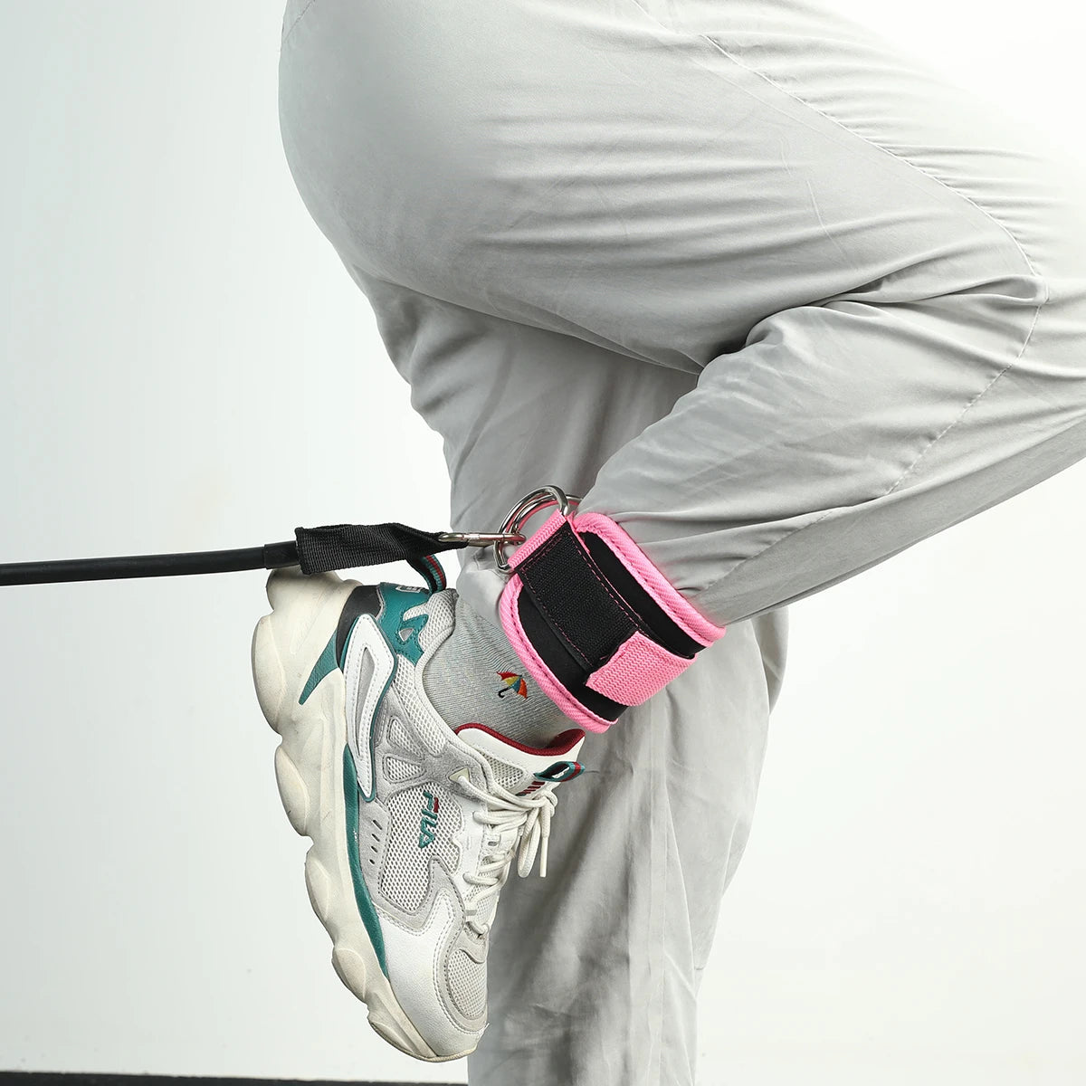 Fitness Ankle Straps Adjustable D-Ring Support Cuffs Gym Leg Excercises Training Workouts Sports Fit Guard Safety Abductors