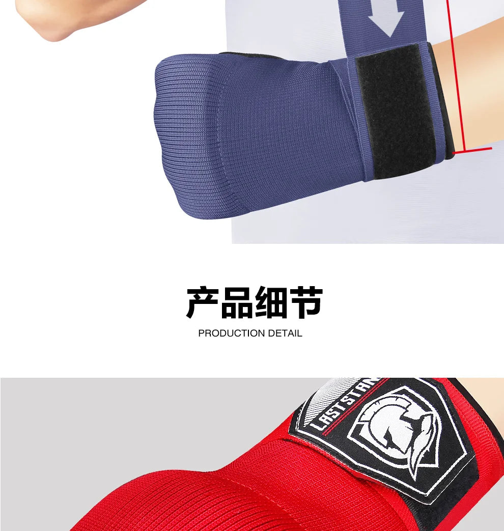 Gel Boxing Hand Wrap Gloves – Adjustable Half Finger MMA & Boxing Wrist Support Gloves with Long Strap Protective Training Gear