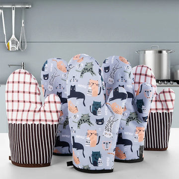 GIANXI Microwave Mitts Gloves  Anti-scald  Heat Resistant Insulation Non-slip Kitchen Tools Oven Mitts Baking Accessories