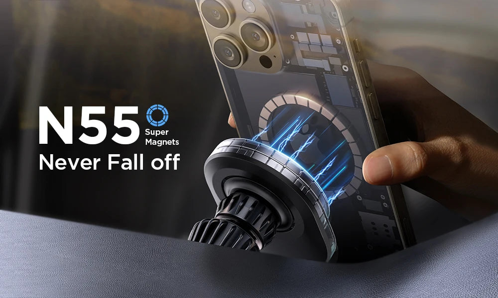 Joyroom Magnetic Wireless Car 15W Fast Charger Phone Holder for MagSafe and Case Car Mount for iPhone 16/15/14/13/12 Air Vent