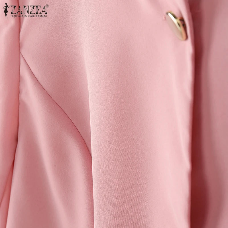 Elegant Women Over Shirts 2025 Autumn Fashion Round Neck 3/4 Sleeve Button Up Chemises Femme Office Wear Solid Outerwear