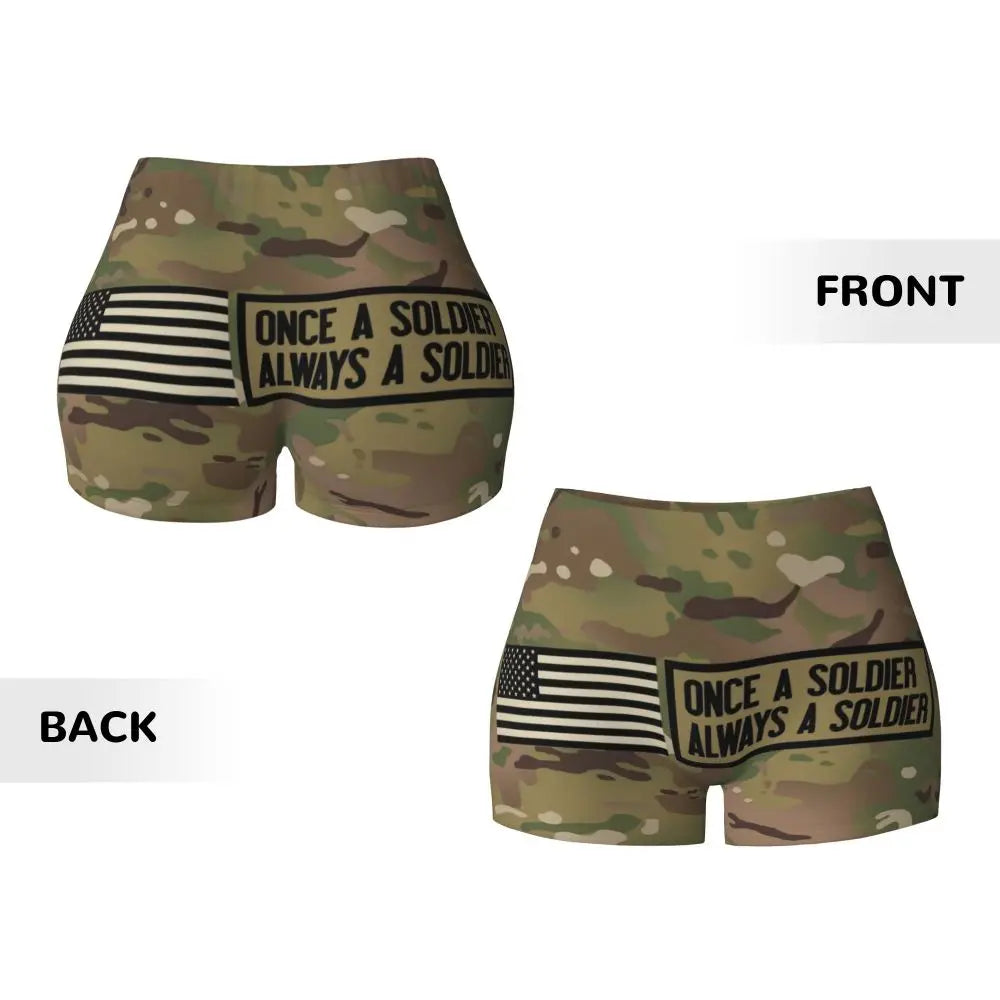 Custom Marpat Camo Workout Volleyball Biker Shorts for Women Woodland Camouflage Gym Yoga Shorts
