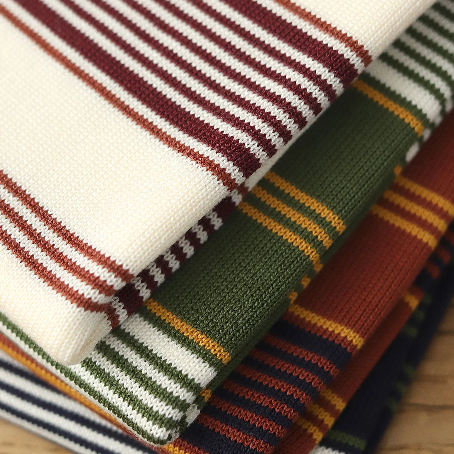 2025 Zomer Nieuwe Amerikaanse Retro 280G Korte Mouw O-hals Gebreid Gestreept T-shirt Heren Eenvoudig 100% Katoen Gewassen Casual Slim Tops