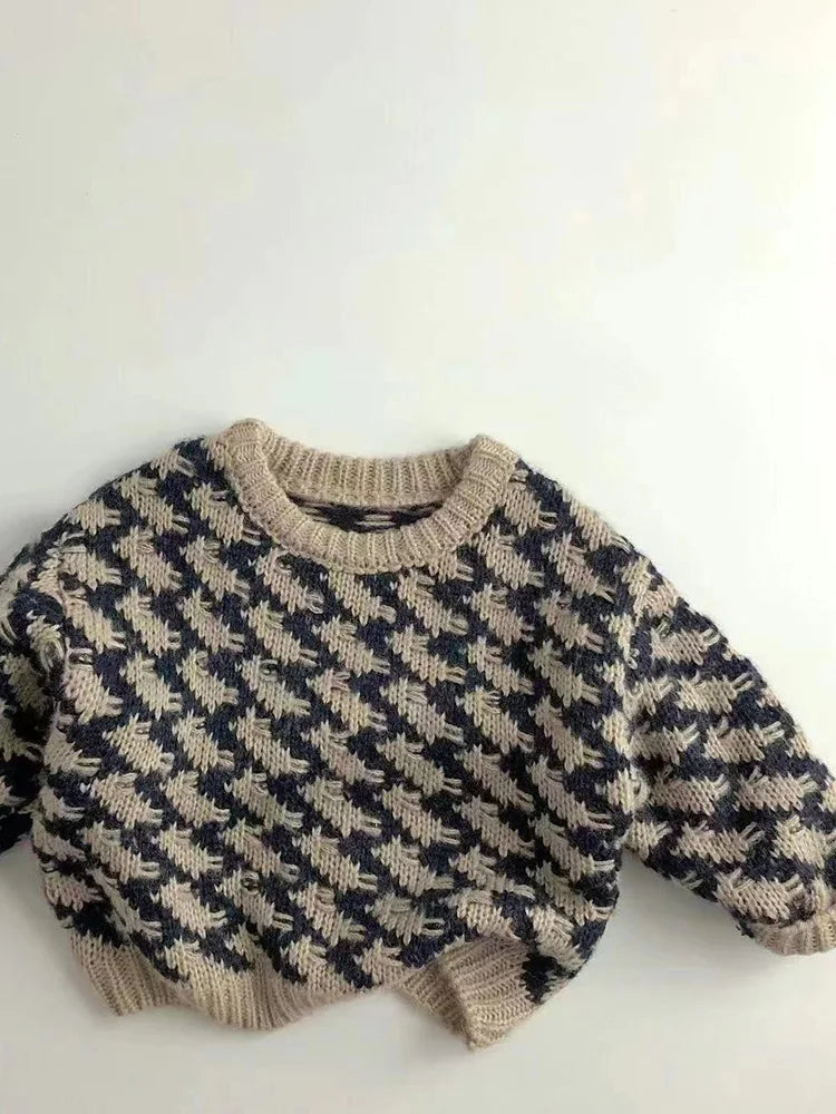 Autumn New Kids Clothing Boys Girls Sweaters Warm Knit Pullover 1-6 Years Unisex