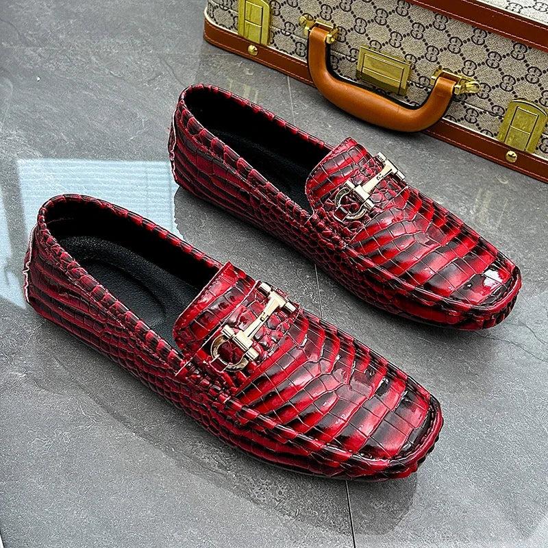 Fashion Men Large Size 46 47 48 Casual Loafers Gray Mens Moccasins Shoes Light Weight Wedding Formal Dress Shoes for Men