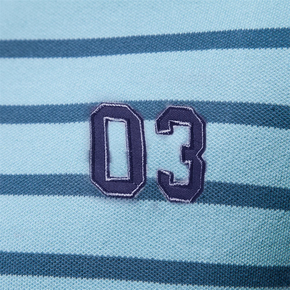 Cotton Embroidery Men's Polo Shirts Casual Striped Short-sleeved Polo Shirts for Men New Summer Polos Men Clothing