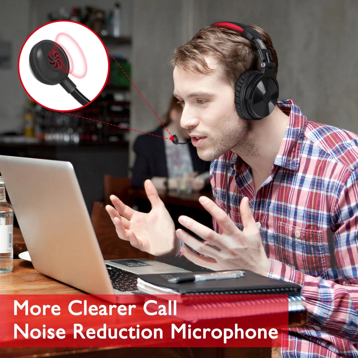 Oneodio Pro-M High-fidelity Wireless Headphones Stereo Gaming Headset with Mic 110H Playtime Foldable Bluetooth Headphones