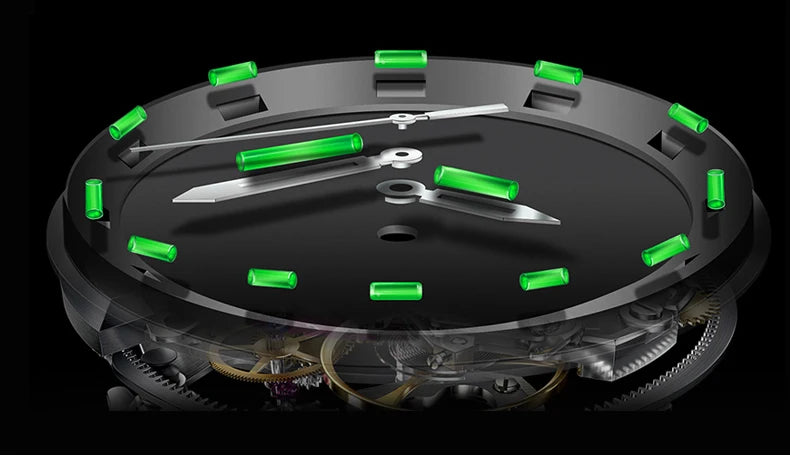 Yelang V1019 44MM Men's Mechanical Automatic Watch NH36 Movement 300M Waterproof Sapphire Lens 10BAR Deep Diving Stainless Steel Watch