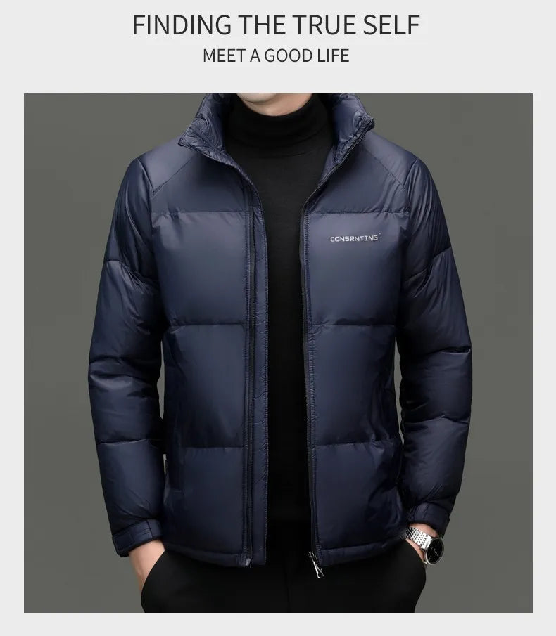 Men's Top Grade Designer Brand Parka Jacket, Casual Fashion Hooded Cropped Windbreaker, and Quilted Puffer Male Coats