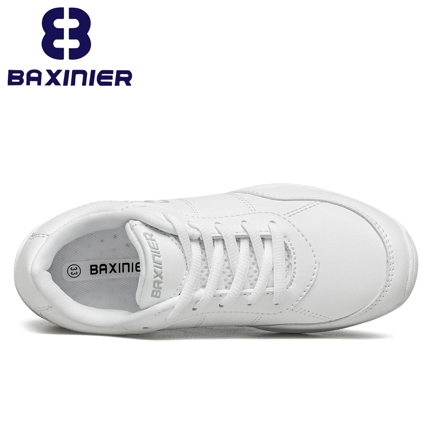 Girls White Cheerleading Shoes Lightweight Youth Cheer Competition Sneakers Kids Training Dance Shoes Comfortable