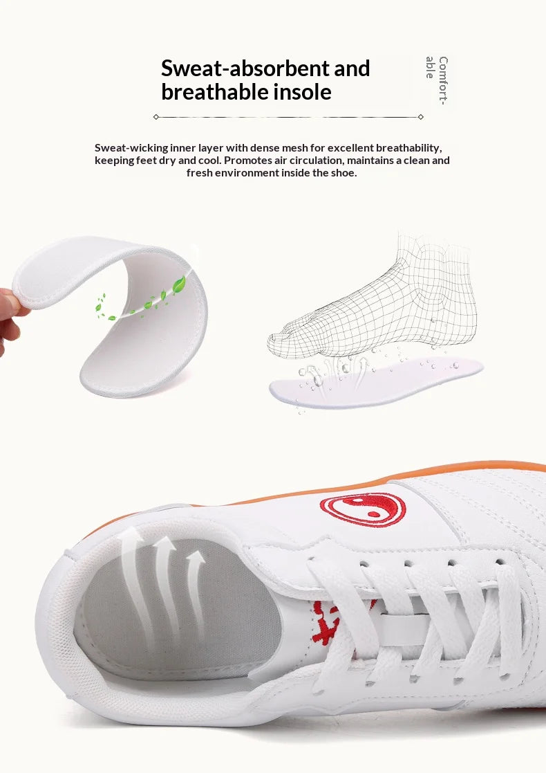 Women’s Genuine Leather Tai Chi Shoes – Breathable Cowhide Sole Martial Arts Training Shoes for Tai Chi, Qigong & Kung Fu
