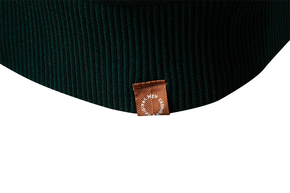 Men's Colour Block Striped Long Sleeve Polo Shirt For Autumn - Designer Business Premium T-shirts