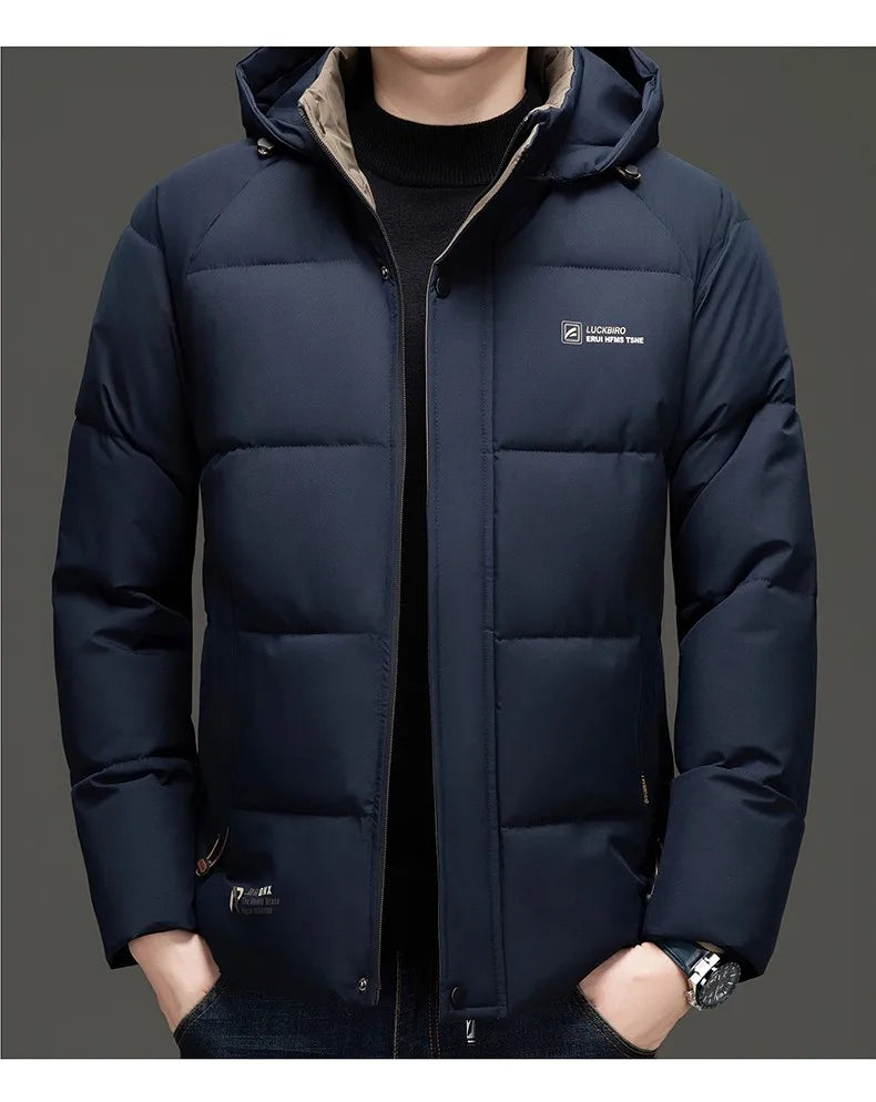 Men's Top Grade Designer Brand, Parka Jacket Cropped Thick Casual Fashion, Hooded Windbreaker, and Quilted Bubble Male Coats