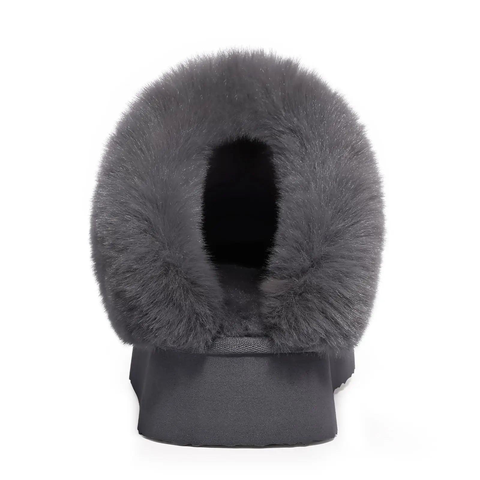 Women's Fashion Fur Winter Slippers With Thick Sole Fluffy Fuzzy Slippers and Anti-Slip Platform Slides Plush Shoes