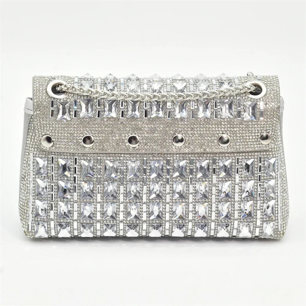 Italian Design Elegant Evening Shoes and Bag Set African Crystal Comfortable Shoes and Bag Commuter Women's Shoes