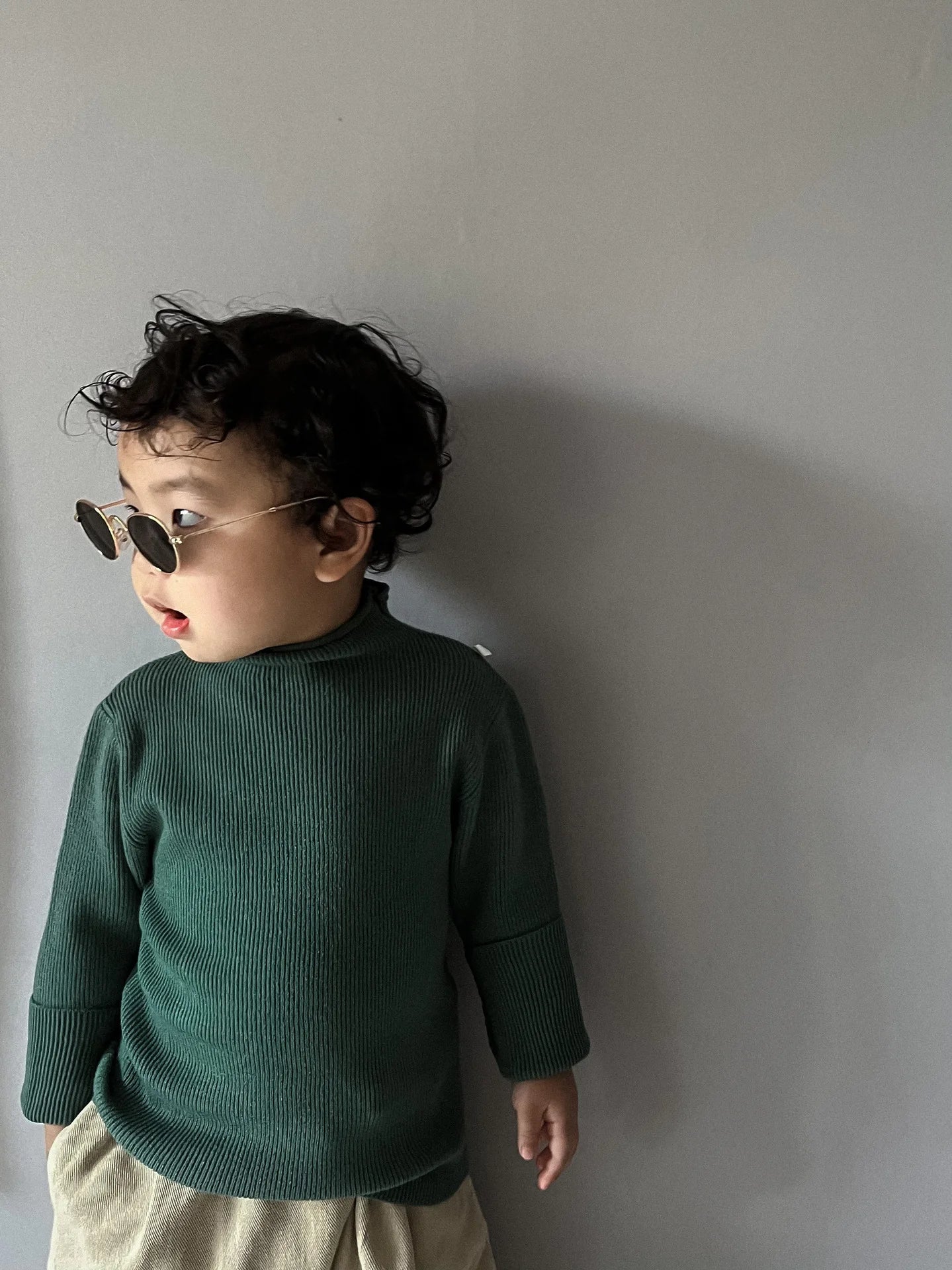 Kindertruien Halve coltrui Meisjes basistruien 5 kleuren Meisjes jongens gebreide trui 1-6 jaar Unisex